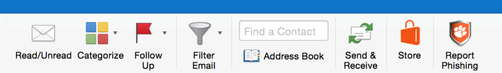 The "Report Phishing" button as it appears in the Outlook ribbon.