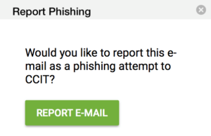 When you click the "Report Phishing" button, you need to confirm one more time.