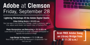 Adobe will visit Clemson on Friday, September 28