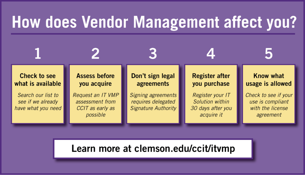 IT Vendor Management Policy process