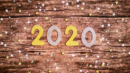 A picture of "2020" with some star stickers