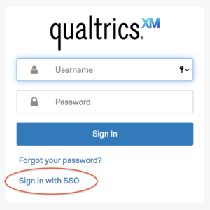 Qualtrics Sign in with SSO