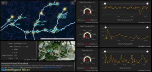 A screenshot of the upcoming Intelligent River project with ArcGIS technologies