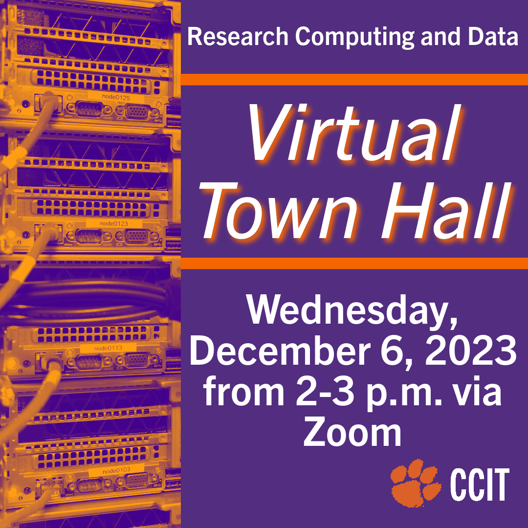 image announcing Virtual Town Hall on Wednesday December 6, 2023 from 2-3 pm on Zoom